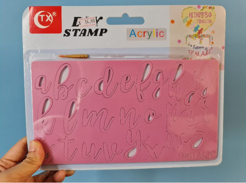 Alphabet embosser fondant cake letter stencil presser text embosser fondant cake decorating Sweet Stamp