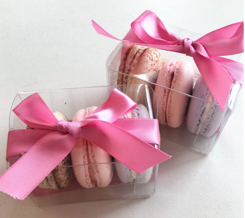 🔥 10pcs macaron box transparent clear gift box macaroon for 1 macaron 2 macaron 3 macaron single double triple macarons