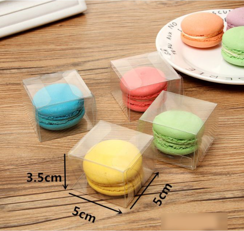 🔥 10pcs macaron box transparent clear gift box macaroon for 1 macaron 2 macaron 3 macaron single double triple macarons