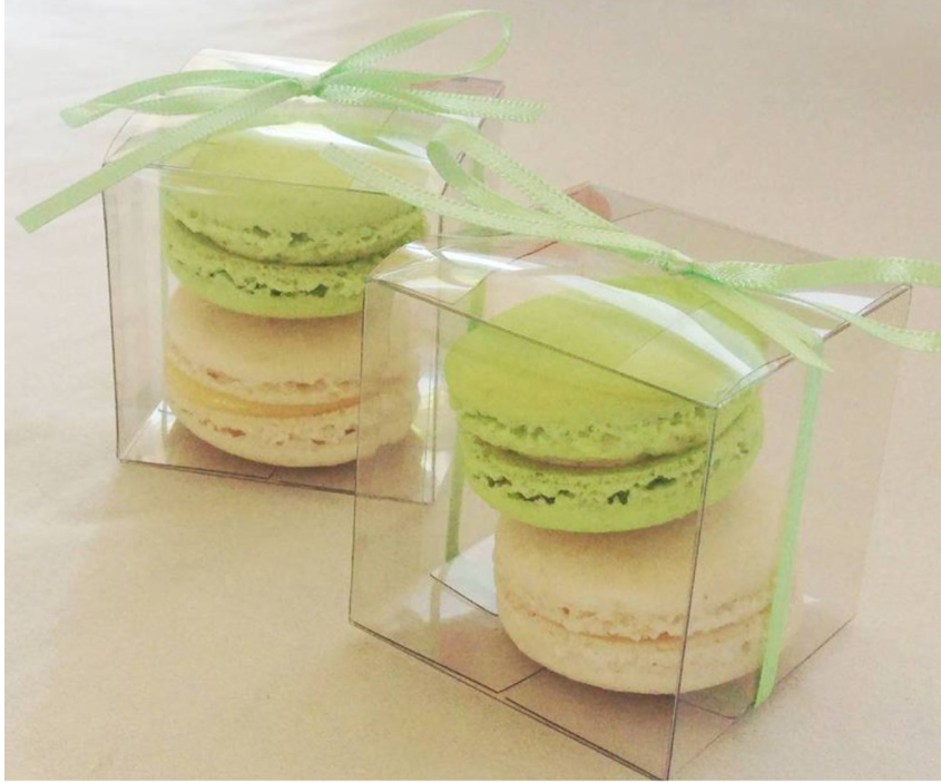 🔥 10pcs macaron box transparent clear gift box macaroon for 1 macaron 2 macaron 3 macaron single double triple macarons