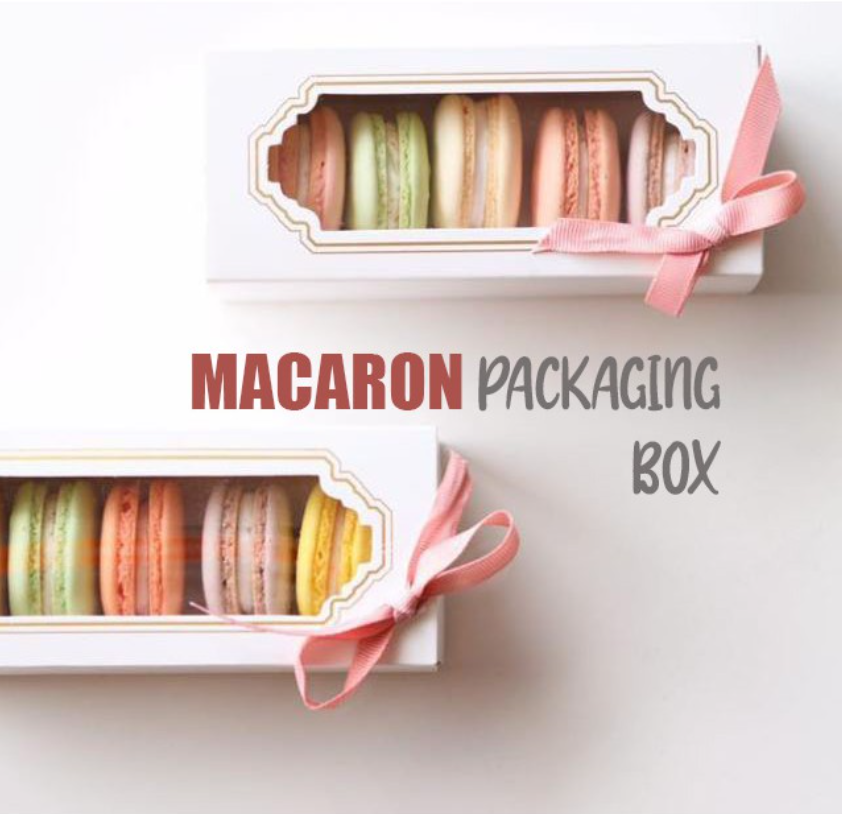 🇸🇬10 / 50pcs Macaron box gift packaging boxes for 5 macarons paper box