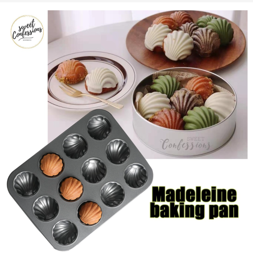 Madeleine non-stick metallic mould seashell baking tray madeleines pan madeline mold cake pan