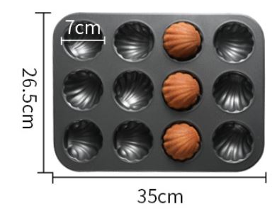 Madeleine non-stick metallic mould seashell baking tray madeleines pan madeline mold cake pan