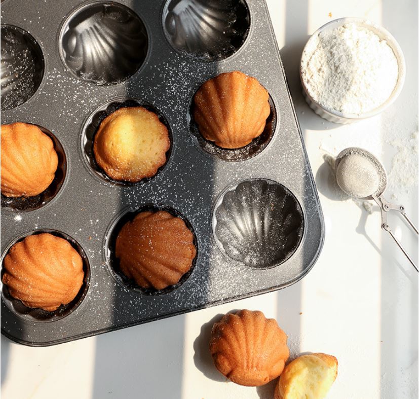 Madeleine non-stick metallic mould seashell baking tray madeleines pan madeline mold cake pan