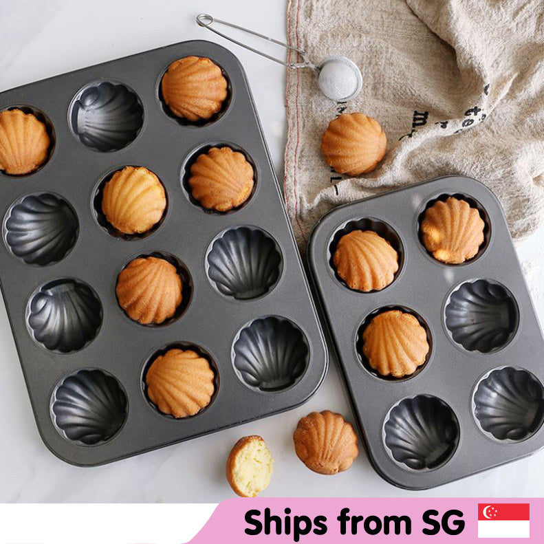 Madeleine non-stick metallic mould seashell baking tray madeleines pan madeline mold cake pan