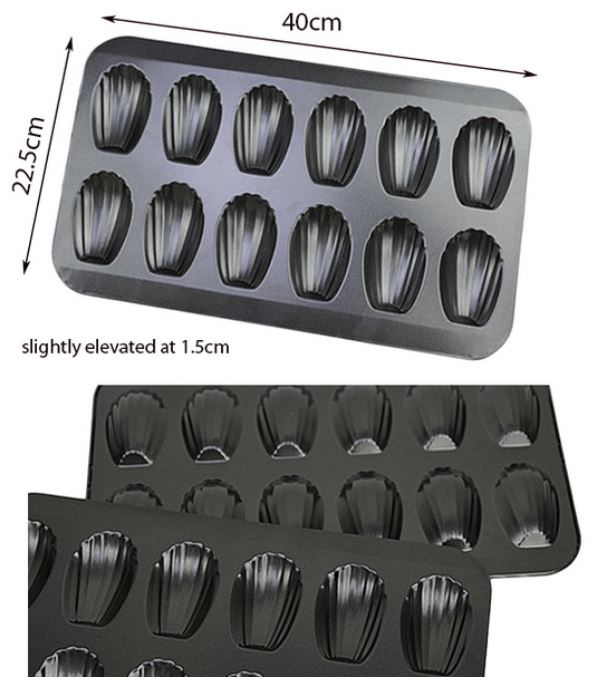 10 / 12 cavity madeleine pan cake baking mould seashell baking tray madeline