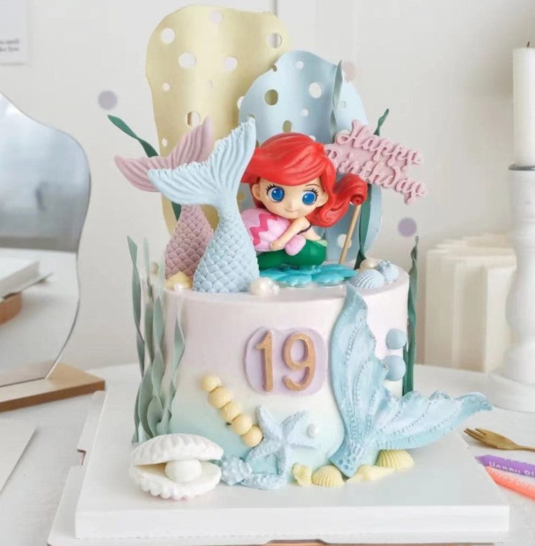 [SG seller] Little Mermaid Cake Topper princess Ariel toy figurine for cake decorating girl's birthday cake