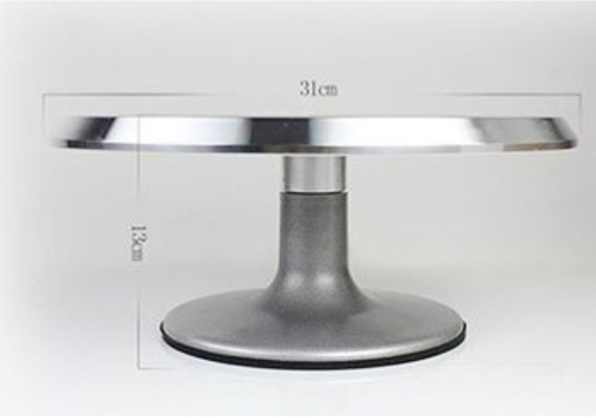 Cake turntable in 12 inch/31cm aluminimum steel alloy for the Professional cake decorator display stand