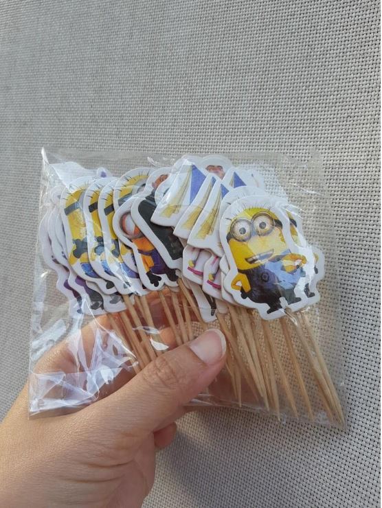 24pc Minions cupcake toppers - birthday cake topper