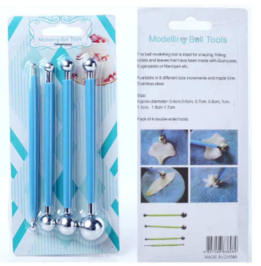 Modelling ball Tool Gelatin melting tool jelly art tool Set Baking Balls Tools Press Indent Smoother Rounder Circle