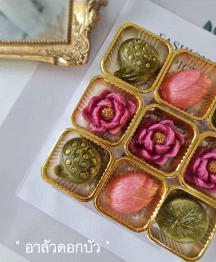 100pcs mooncake tray dessert pastry packaging box heat sealer tray gold trays