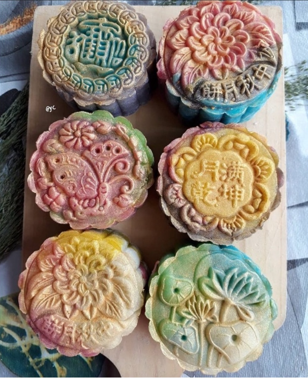 4 pattern 125g mooncake mould presser mould lotus 招财进宝月饼模