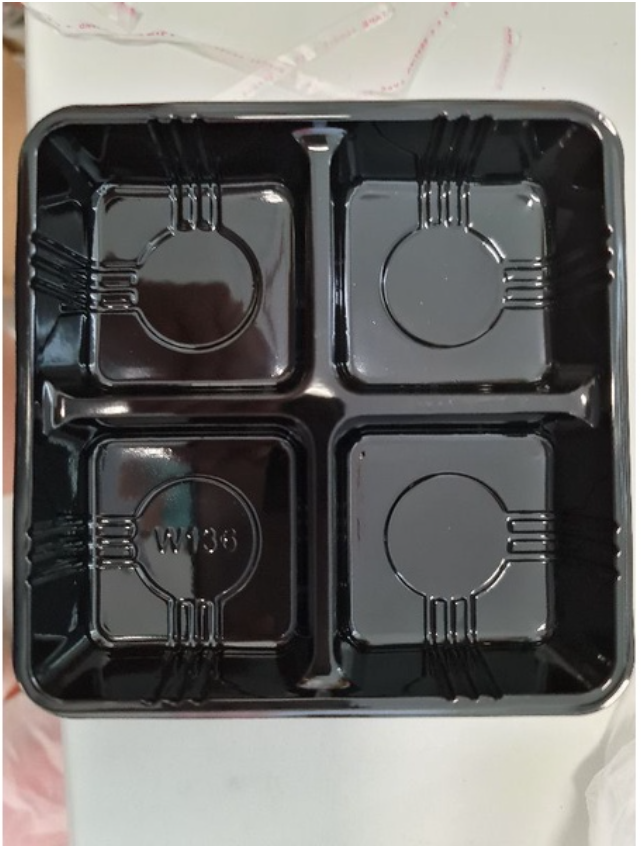 🇸🇬(10pcs) mini tart tray mooncake box cake brownie box disposable food tray 4 compartment packaging box fruit tart box