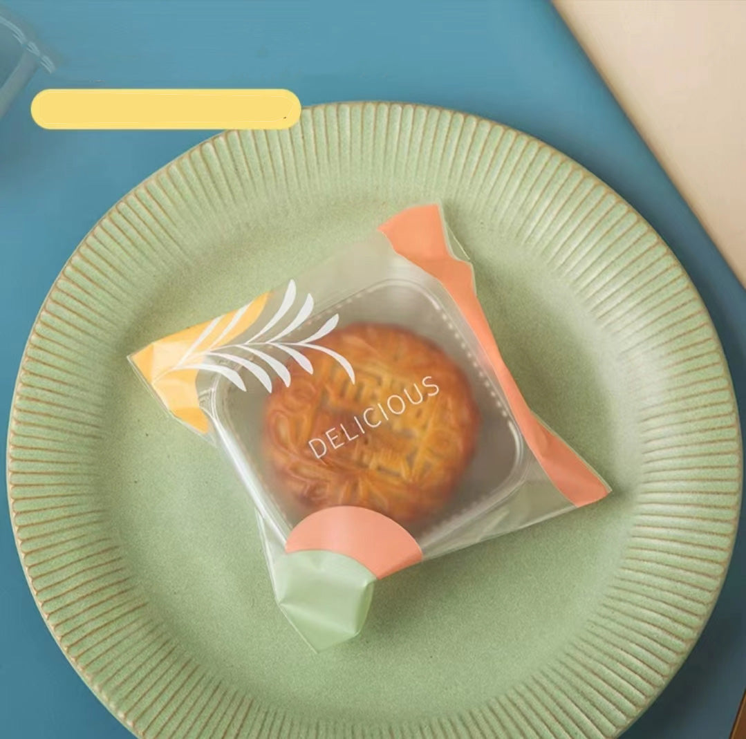 Morandi self adhesive sealing wrapper mooncake bag plastic bag cookie gift packaging