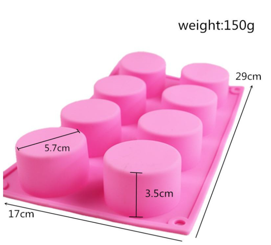 8 cavity mousse cake ring silicone mould round petite gateau jelly silicon cake mold baking pan