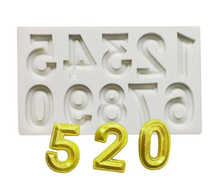 Alphabet mould number mold numeric fondant cake decorating mould clay art mold english letters