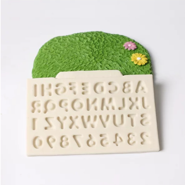 Alphabet fondant silicone mould letters silicon mold
