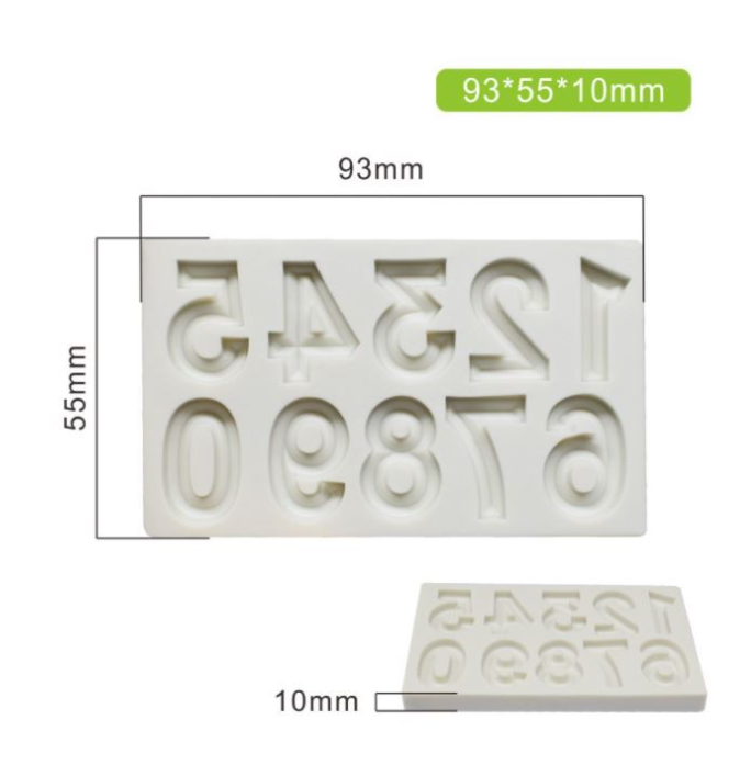 Alphabet mould number mold numeric fondant cake decorating mould clay art mold english letters