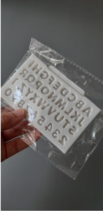 Alphabet fondant silicone mould letters silicon mold