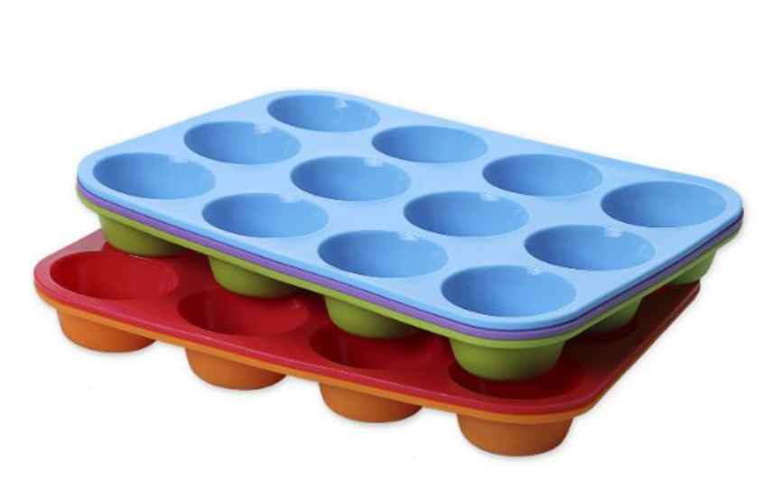 12 cavity cupcake pan muffin baking pan tray cups silicone mould