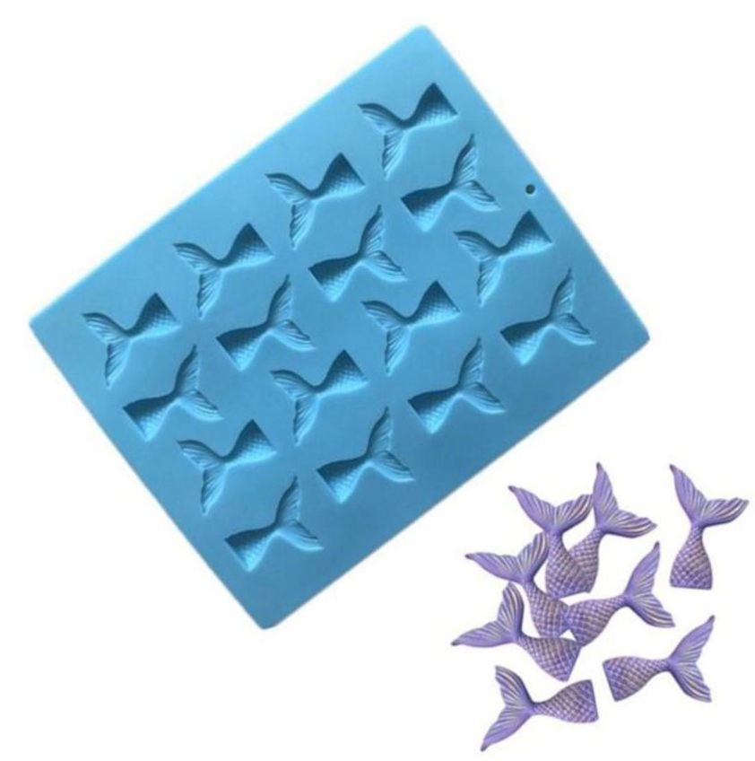 Mermaid tail jelly silicone mould fish tails agar agar ice cube chocolate silicon mold
