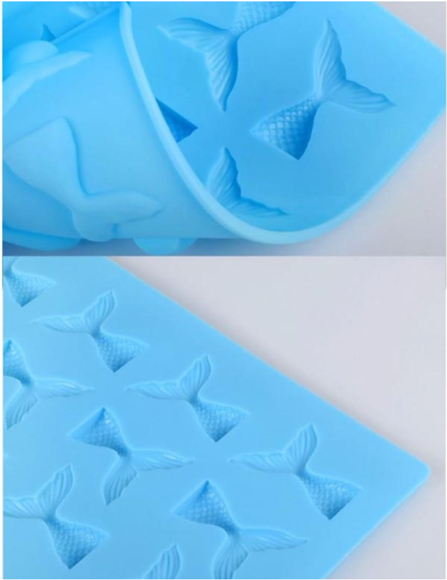 Mermaid tail jelly silicone mould fish tails agar agar ice cube chocolate silicon mold