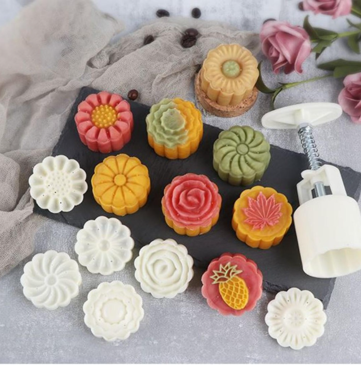 125g mooncake mould Large Floral & bird rabbit mooncake press mold