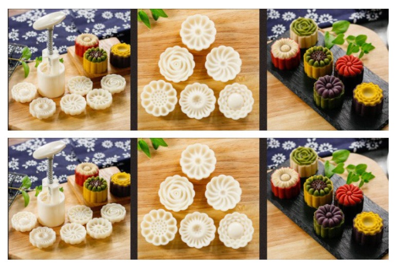 Mooncake mould 50g with 6 patterns mooncakes plastic press mold
