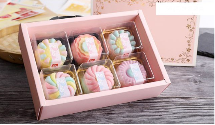 Mooncake mould 50g with 6 patterns mooncakes plastic press mold