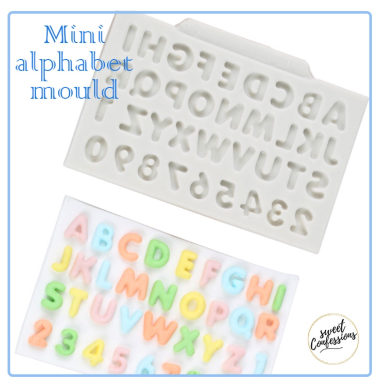 Alphabet fondant silicone mould letters silicon mold