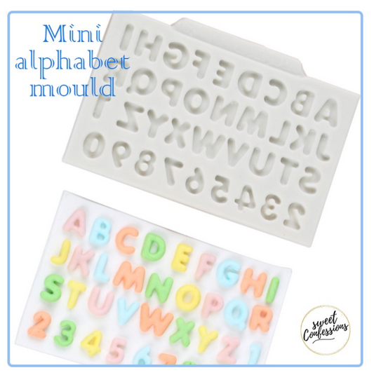 Alphabet fondant silicone mould letters silicon mold