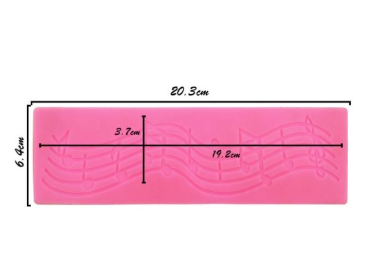 Music mould notes treble clef musical notation violin trumpet guitar mould for fondant cake decorating silicon mold