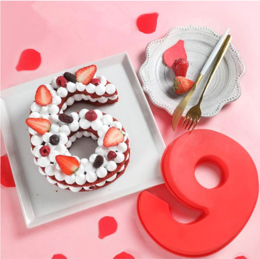 6 / 10 inch Number mould numeric cake mould number jelly silicone mould
