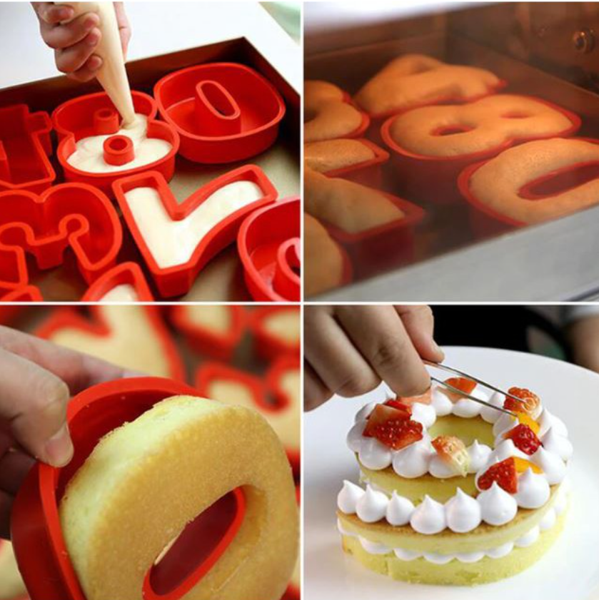 6 / 10 inch Number mould numeric cake mould number jelly silicone mould