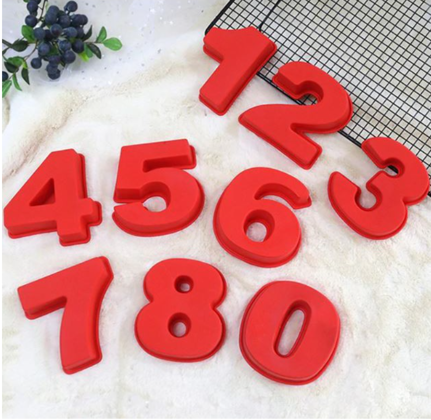 6 / 10 inch Number mould numeric cake mould number jelly silicone mould