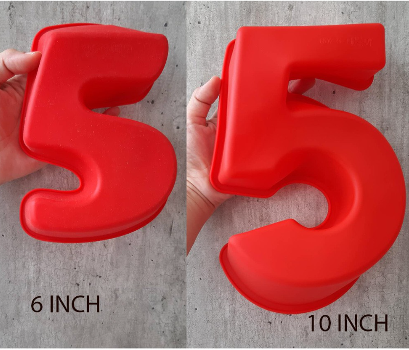 6 / 10 inch Number mould numeric cake mould number jelly silicone mould