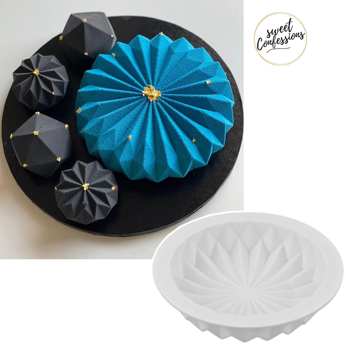 7 inch Origami cake mould italian french designer mousse cake mold