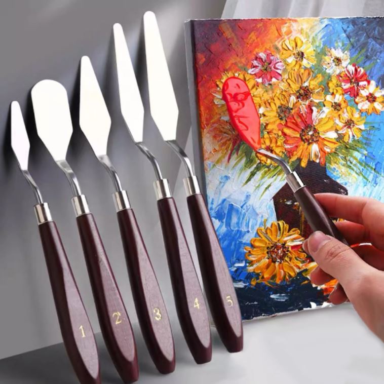 Set of 5 - Cake painting Buttercream sculpting knife cake decorating spatula palette knife