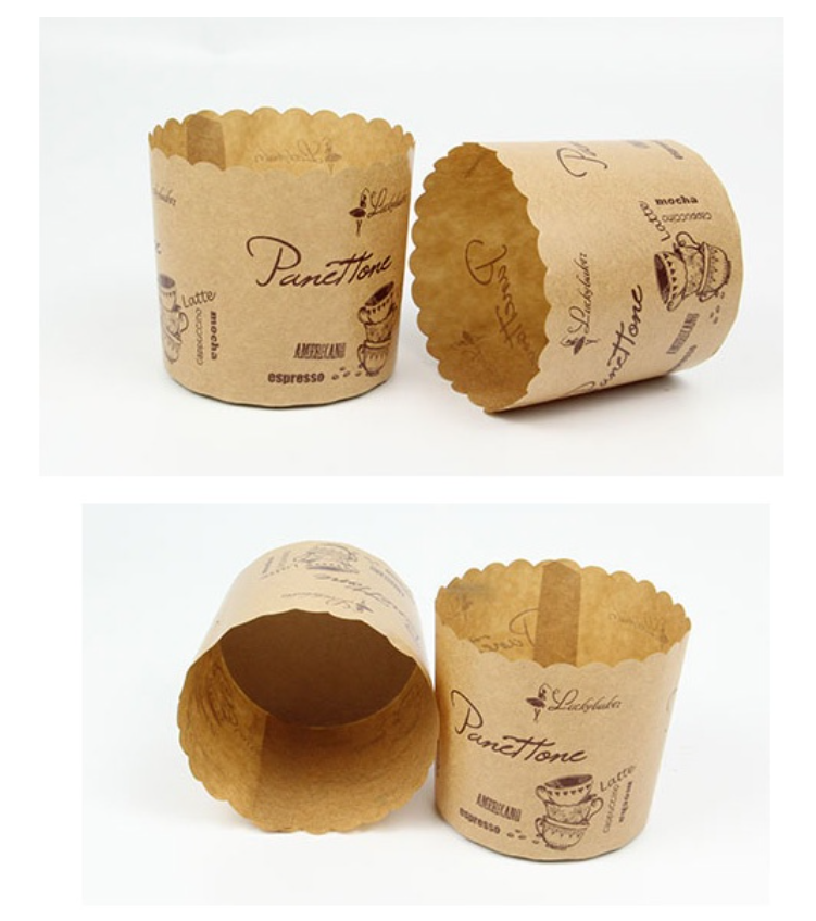 2 / 5pcs Panettone baking mould corrugated paper liner christmas baking mold