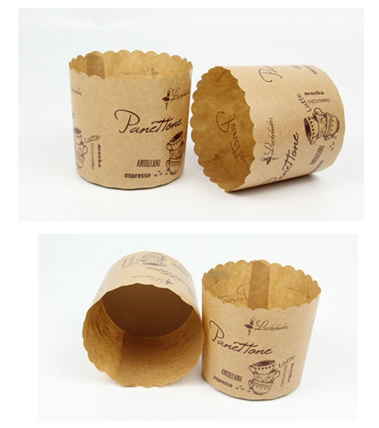 2 / 5pcs Panettone baking mould corrugated paper liner christmas baking mold
