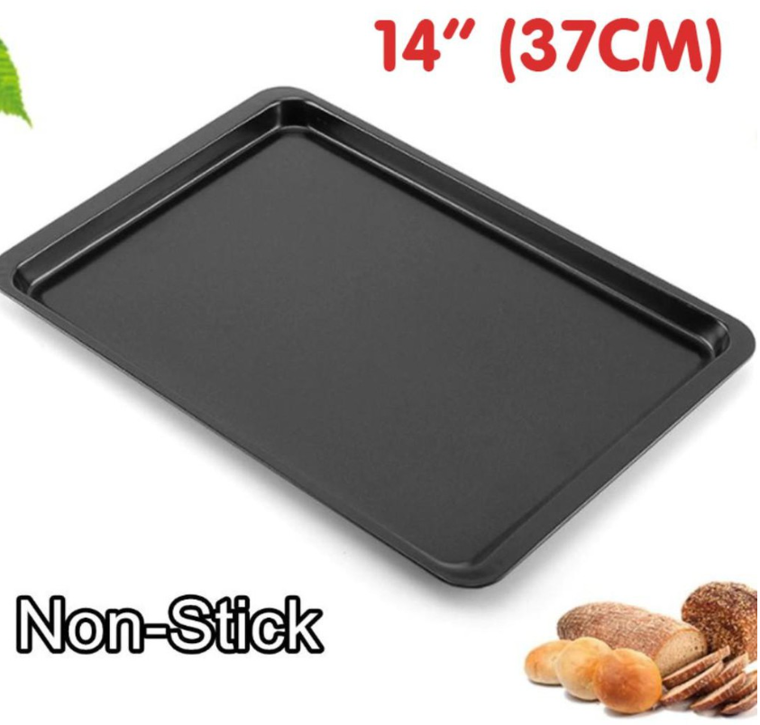 14 inch Non-stick carbon steel baking tray cookies rack baking sheet