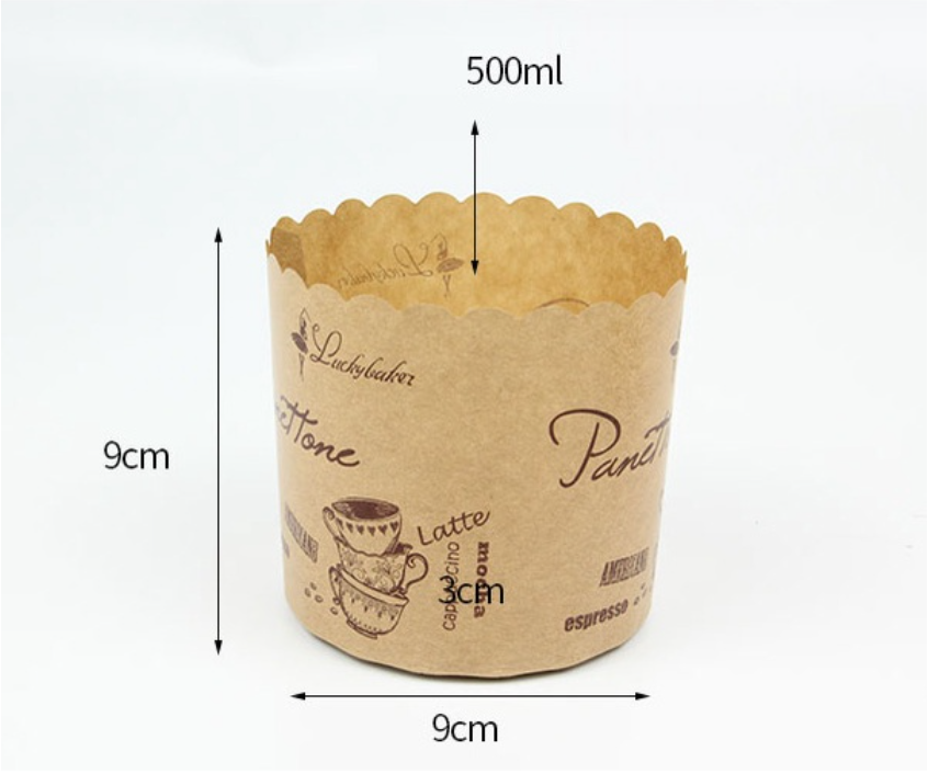 2 / 5pcs Panettone baking mould corrugated paper liner christmas baking mold