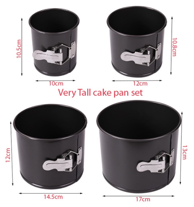 4pcs TALL springform cake pan drip cake baking tin cakes mould 4 inch 6 inch 7 inch 蛋糕模