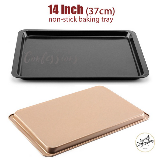 14 inch Non-stick carbon steel baking tray cookies rack baking sheet