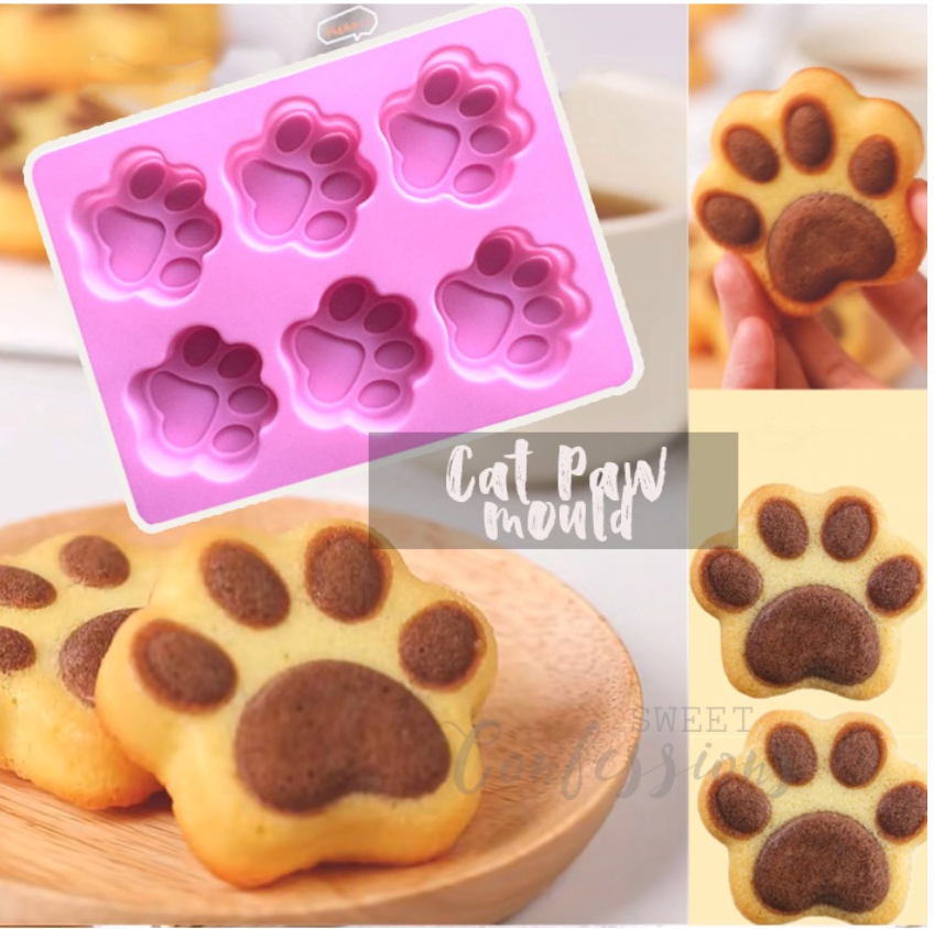 Cat paw cake pan animal paws baking mould silicone mold