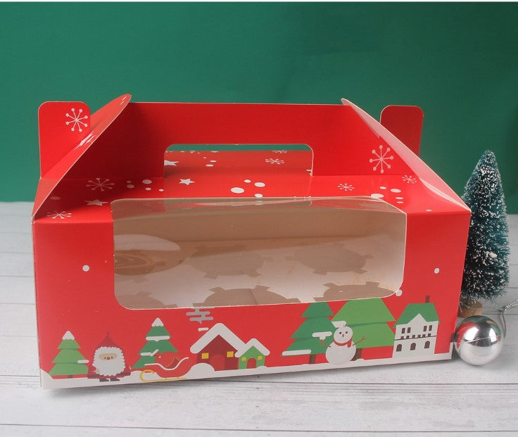 Christmas cupcake box xmas festive gift packaging box cupcake