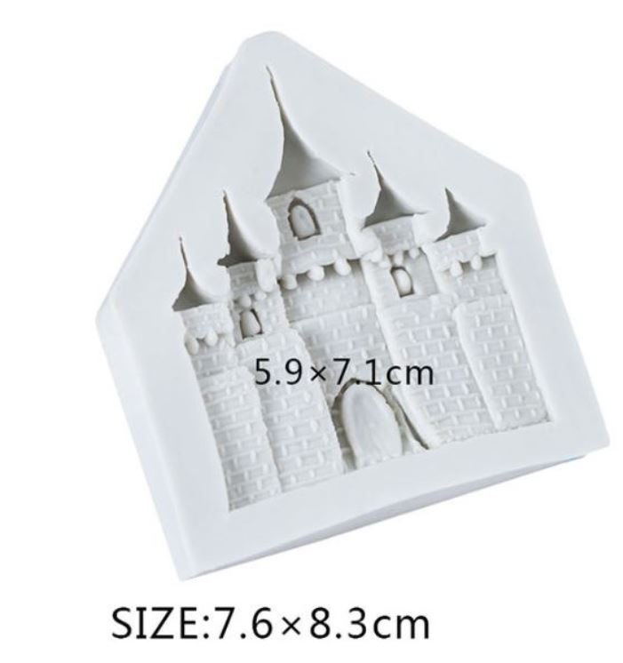 Castle fondant mould fairy tale castle princess silicone mold for cake decorating jelly art