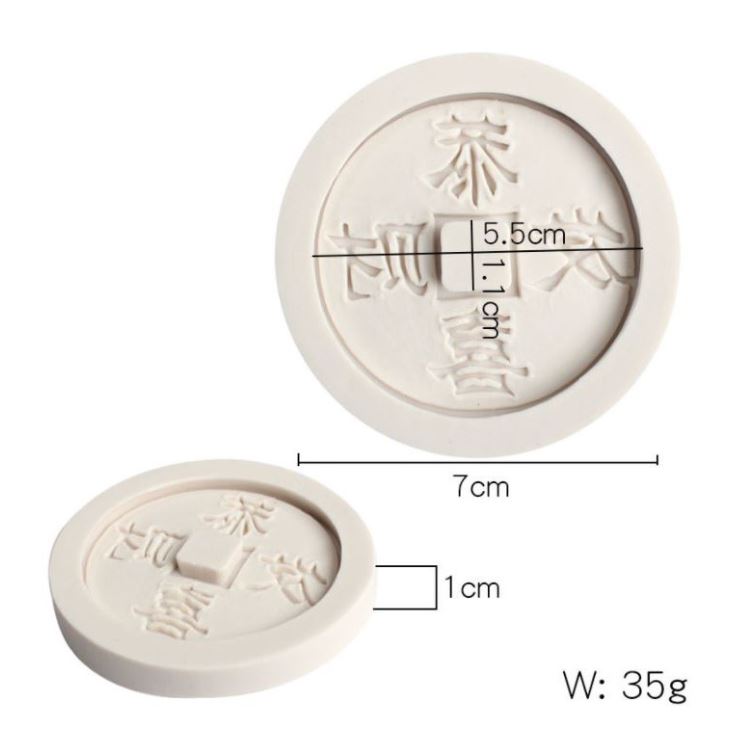 🇸🇬Gong xi fa cai mould prosperity chinese new year jelly chocolate mold for cake decorating chinese ancient old coin
