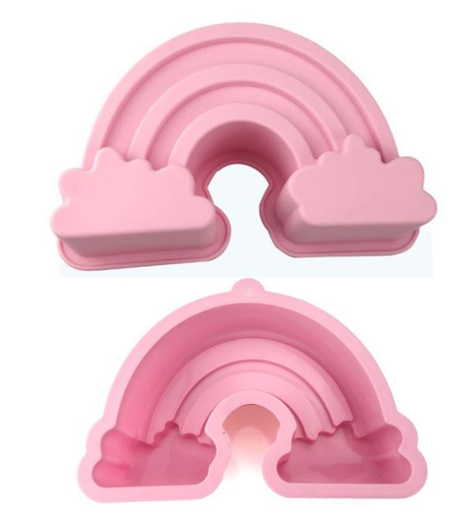 Rainbow clouds silicone mould jelly art cake pan agar agar silicon mold