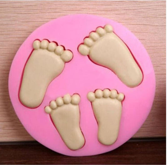 Baby foot cake decorating silicone mould jelly chocolate mold